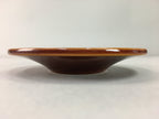 Japanese Wood Lacquer Drink Saucer Shunkei-Nuri Vtg Chataku Coaster Brown UR319