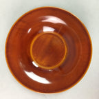 Japanese Wood Lacquer Drink Saucer Shunkei-Nuri Vtg Chataku Coaster Brown UR319