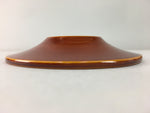 Japanese Wood Lacquer Drink Saucer Shunkei-Nuri Vtg Chataku Coaster Brown UR319