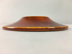 Japanese Wood Lacquer Drink Saucer Shunkei-Nuri Vtg Chataku Coaster Brown UR319