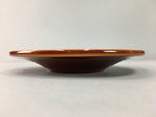 Japanese Wood Lacquer Drink Saucer Shunkei-Nuri Vtg Chataku Coaster Brown UR320