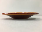 Japanese Wood Lacquer Drink Saucer Shunkei-Nuri Vtg Chataku Coaster Brown UR320
