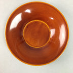 Japanese Wood Lacquer Drink Saucer Shunkei-Nuri Vtg Chataku Coaster Brown UR320