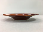 Japanese Wood Lacquer Drink Saucer Shunkei-Nuri Vtg Chataku Coaster Brown UR321