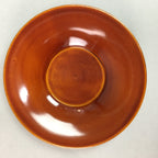 Japanese Wood Lacquer Drink Saucer Shunkei-Nuri Vtg Chataku Coaster Brown UR321