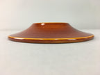 Japanese Wood Lacquer Drink Saucer Shunkei-Nuri Vtg Chataku Coaster Brown UR321