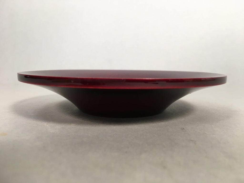 Japanese Wood Lacquer Drink Saucer Shunkei-Nuri Vtg Chataku Coaster QT95