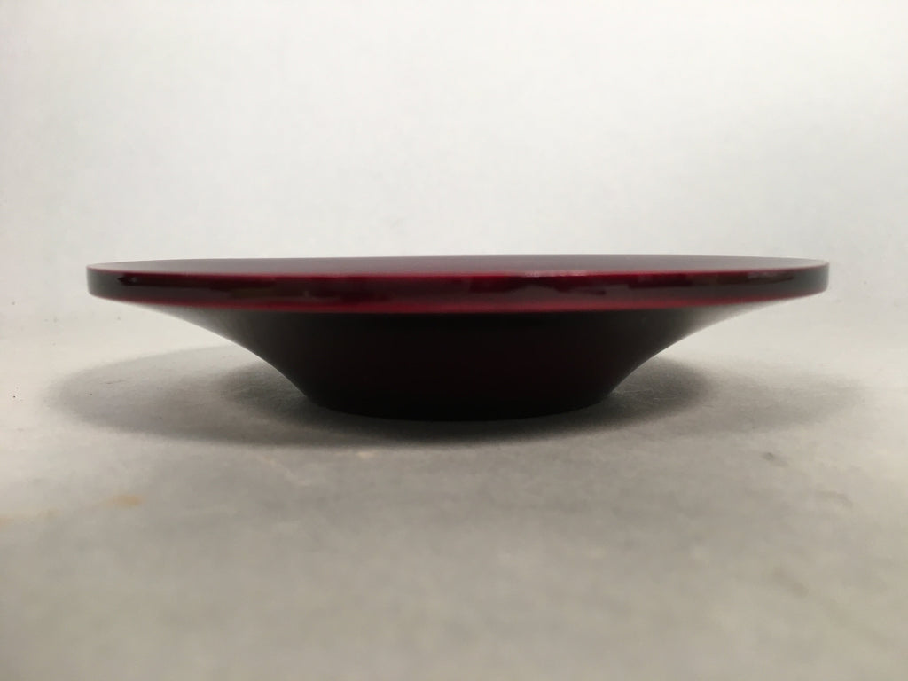 Japanese Wood Lacquer Drink Saucer Shunkei-Nuri Vtg Chataku Coaster QT95