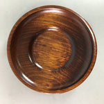 Japanese Wood Lacquer Drink Saucer Vtg Chataku Coaster Grain Brown UR212