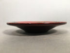 Japanese Wood Lacquer Drink Saucer Vtg Chataku Coaster Makie Floral Gold QT94