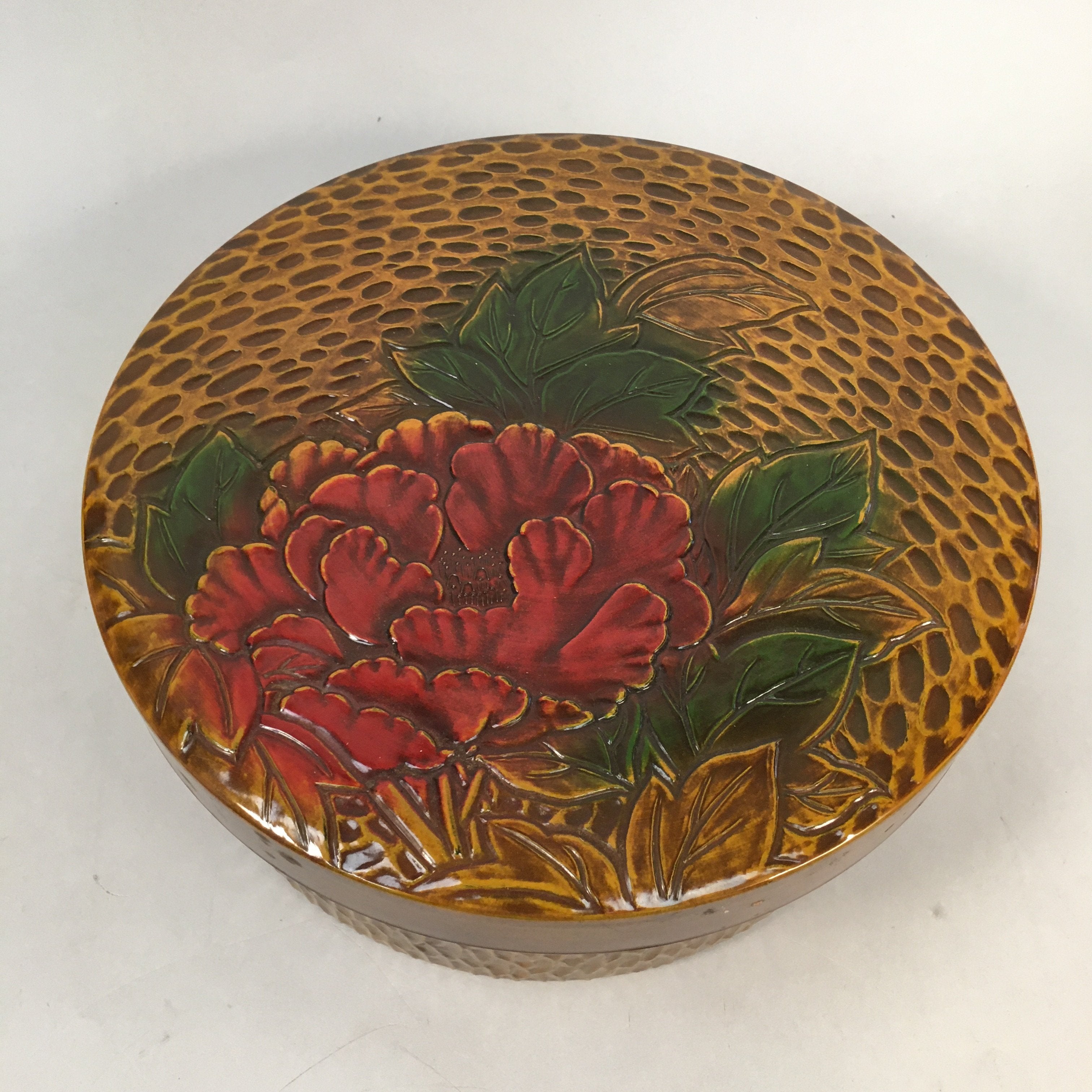 Japanese Wood Lacquer Lid Container Tea Box Vtg Chabitsu Sencha Utensil UR382