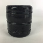 Japanese Wood Lacquer Lidded Container Double-Tiered Vtg Accessory Case UR523