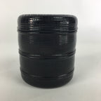 Japanese Wood Lacquer Lidded Container Double-Tiered Vtg Accessory Case UR523