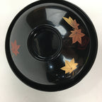 Japanese Wood Lacquer Lidded Soup Bowl 2pc Vtg Black Futatsuki-Owan LWB39