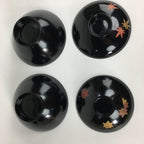 Japanese Wood Lacquer Lidded Soup Bowl 2pc Vtg Black Futatsuki-Owan LWB39