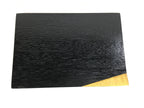 Japanese Wood Lacquer Placemat Vtg Rectangle Tray Obon Nurimono Black QT127