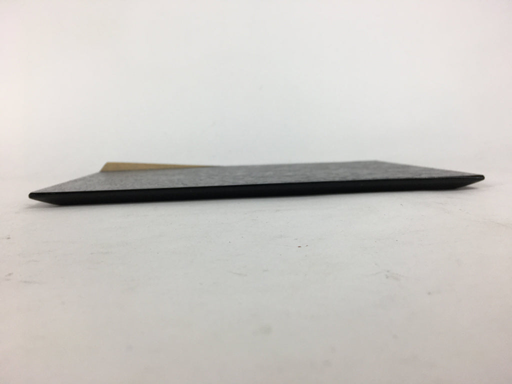 Japanese Wood Lacquer Placemat Vtg Rectangle Tray Obon Nurimono Black QT127