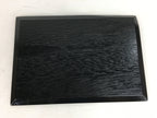 Japanese Wood Lacquer Placemat Vtg Rectangle Tray Obon Nurimono Black QT127