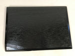 Japanese Wood Lacquer Placemat Vtg Rectangle Tray Obon Nurimono Black QT98