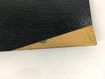 Japanese Wood Lacquer Placemat Vtg Rectangle Tray Obon Nurimono Black UR529
