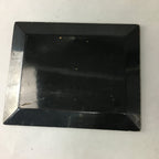 Japanese Wood Lacquer Plate Vtg Flower Carving Design Rectangle Black Red UR326