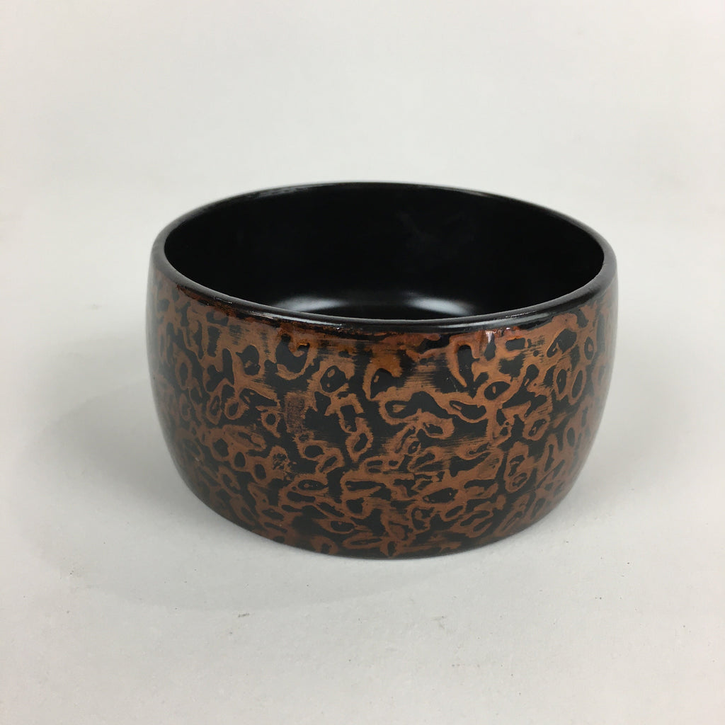 Japanese Wood Lacquerware Small Bowl Vtg Tsugaru-Nuri Spotted Pattern UR721