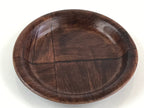Japanese Wood Patchwork Drink Saucer ２pc Set Vtg Chataku Coaster Brown UR838