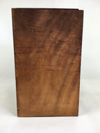 Japanese Wood Shelf Vtg Glass Slide Panel Display box Brown Doll Figurine T305