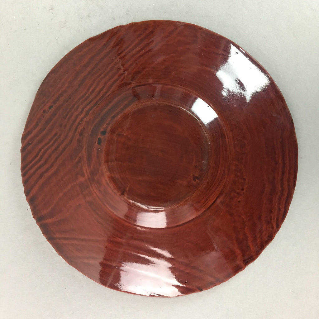 Japanese Wood Shunkei Lacquer Drink Saucer 5pc SetVtg Chataku Coaster UR160