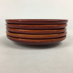 Japanese Wood lacquer Shunkei-Nuri Drink Saucer 5pc Set Vtg Chataku Coaster UR60