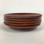 Japanese Wood lacquer Shunkei-Nuri Drink Saucer 5pc Set Vtg Chataku Coaster UR60