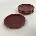 Japanese Wood lacquer Shunkei-Nuri Drink Saucer 5pc Set Vtg Chataku Coaster UR60