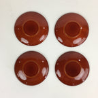 Japanese Wood lacquer Shunkei-Nuri Drink Saucer 5pc Set Vtg Coaster LWB47