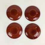 Japanese Wood lacquer Shunkei-Nuri Drink Saucer 5pc Set Vtg Coaster LWB48