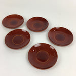 Japanese Wood lacquer Shunkei-Nuri Drink Saucer 5pc Set Vtg Coaster LWB50