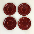 Japanese Wood lacquer Shunkei-Nuri Drink Saucer 5pc Set Vtg Coaster LWB51