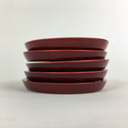 Japanese Wood lacquer Shunkei-Nuri Drink Saucer 5pc Set Vtg Coaster LWB51