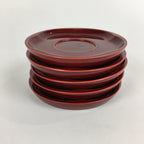 Japanese Wood lacquer Shunkei-Nuri Drink Saucer 5pc Set Vtg Coaster LWB51
