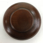 Japanese Wood lacquered Drink Saucer 5pc Set Vtg Chataku Coaster Brown UR595