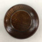 Japanese Wood lacquered Drink Saucer 5pc Set Vtg Chataku Coaster Brown UR597
