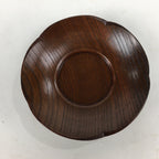 Japanese Wood lacquered Drink Saucer 5pc Set Vtg Chataku Coaster Brown UR600