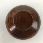 Japanese Wood lacquered Drink Saucer 5pc Set Vtg Chataku Coaster Brown UR600