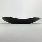 Japanese Wood lacquered Drink Saucer Vtg Chataku Coaster Brown QT149