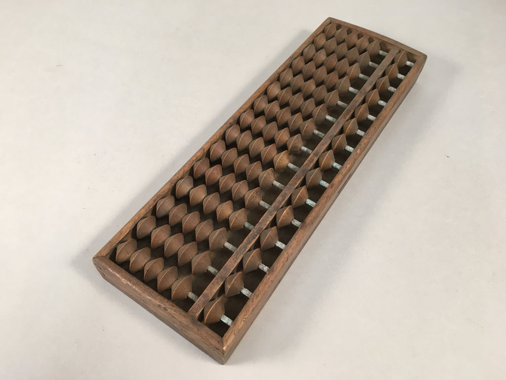 Japanese Wooden Abacus Calculating Tool 1/5 Beads 15 Rows Vtg Soroban ST49