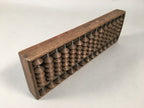 Japanese Wooden Abacus Calculating Tool 1/5 Beads 15 Rows Vtg Soroban ST49