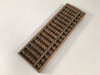 Japanese Wooden Abacus Calculating Tool 1/5 Beads 15 Rows Vtg Soroban ST49
