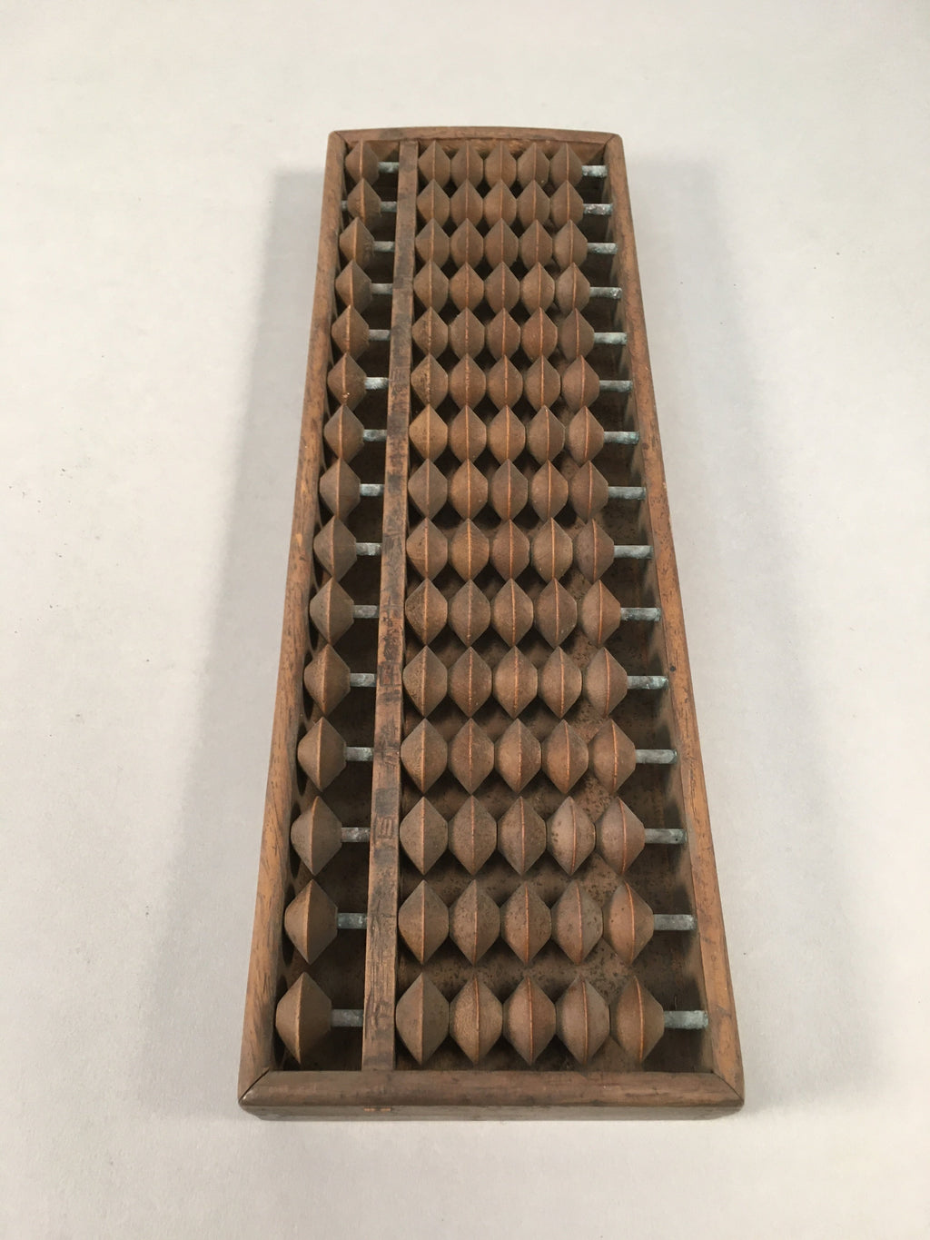Japanese Wooden Abacus Calculating Tool 1/5 Beads 15 Rows Vtg Soroban ST49
