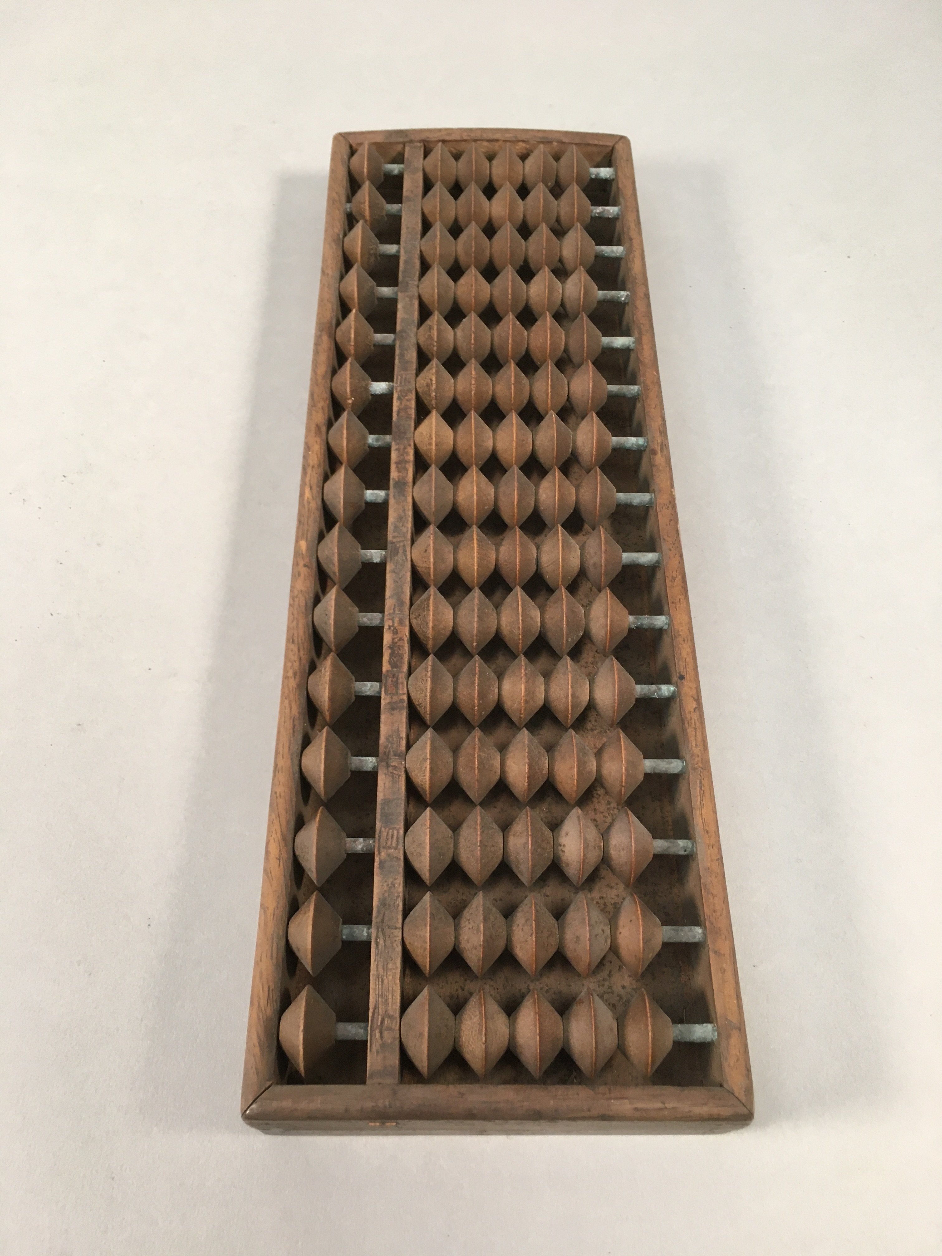 Japanese Wooden Abacus Calculating Tool 1/5 Beads 15 Rows Vtg Soroban ST49
