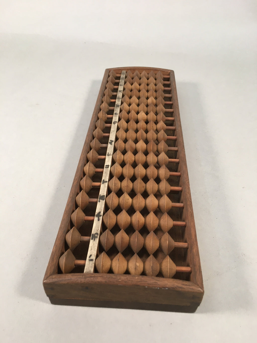 Japanese Wooden Abacus Calculating Tool 1/5 Beads 17 Rows Vtg Soroban ST47