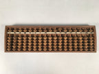 Japanese Wooden Abacus Calculating Tool 1/5 Beads 17 Rows Vtg Soroban ST47